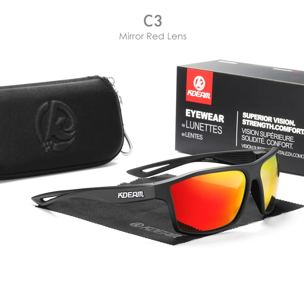 KDEAM KD0940 Polarized Sports Sunglasses – Outdoor Lifestyle Eyewear for Men | UV400 Protection