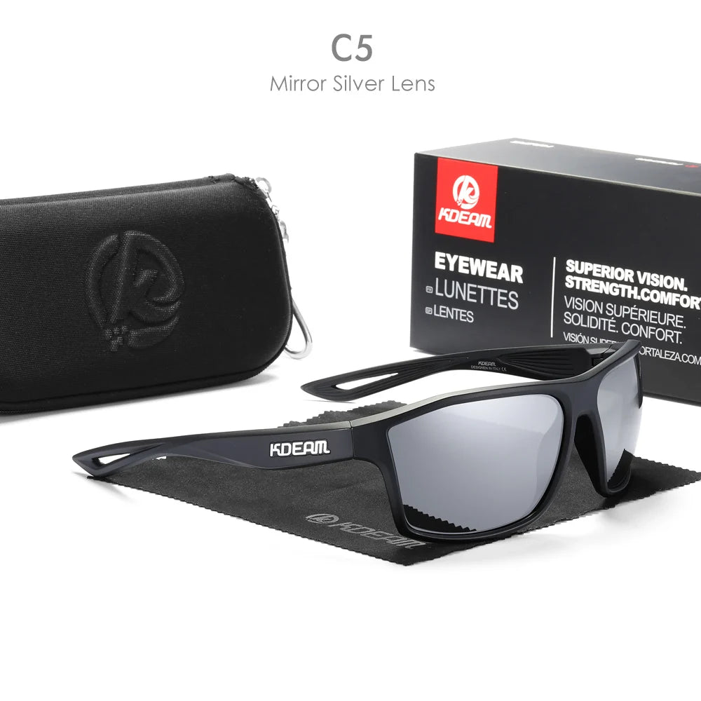 KDEAM KD0940 Polarized Sports Sunglasses – Outdoor Lifestyle Eyewear for Men | UV400 Protection