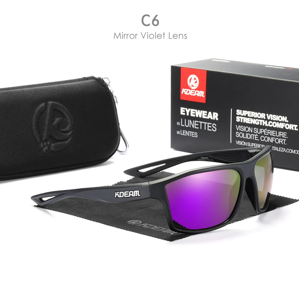 KDEAM KD0940 Polarized Sports Sunglasses – Outdoor Lifestyle Eyewear for Men | UV400 Protection