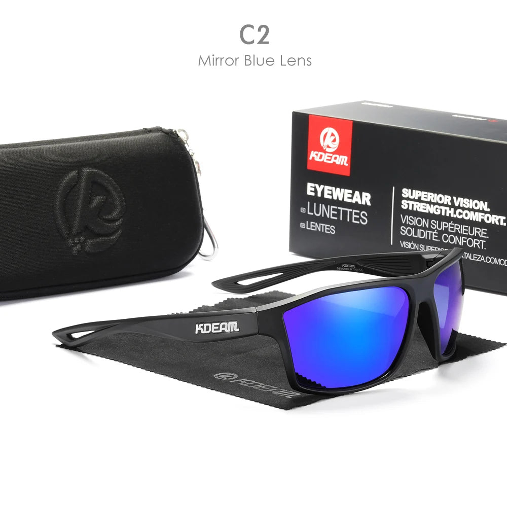 KDEAM KD0940 Polarized Sports Sunglasses – Outdoor Lifestyle Eyewear for Men | UV400 Protection