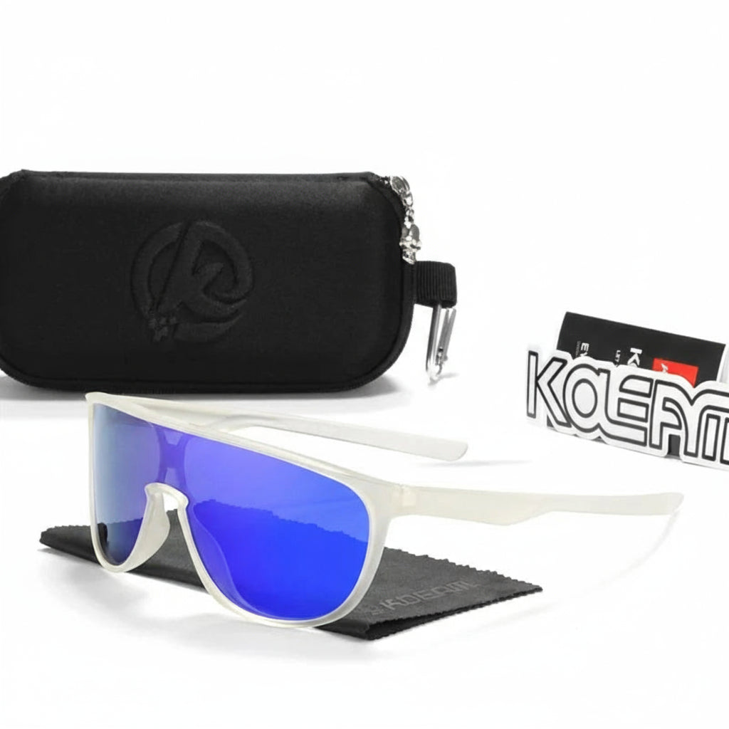 KDEAM WindGuard™ Shield Polarized Sports Sunglasses – UV400 TR90 Goggle-Style Performance Eyewear