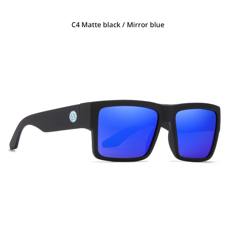 KDEAM Square Polarized Sunglasses – Matte Frame UV400 Eyewear for Men | Classic Driving Style