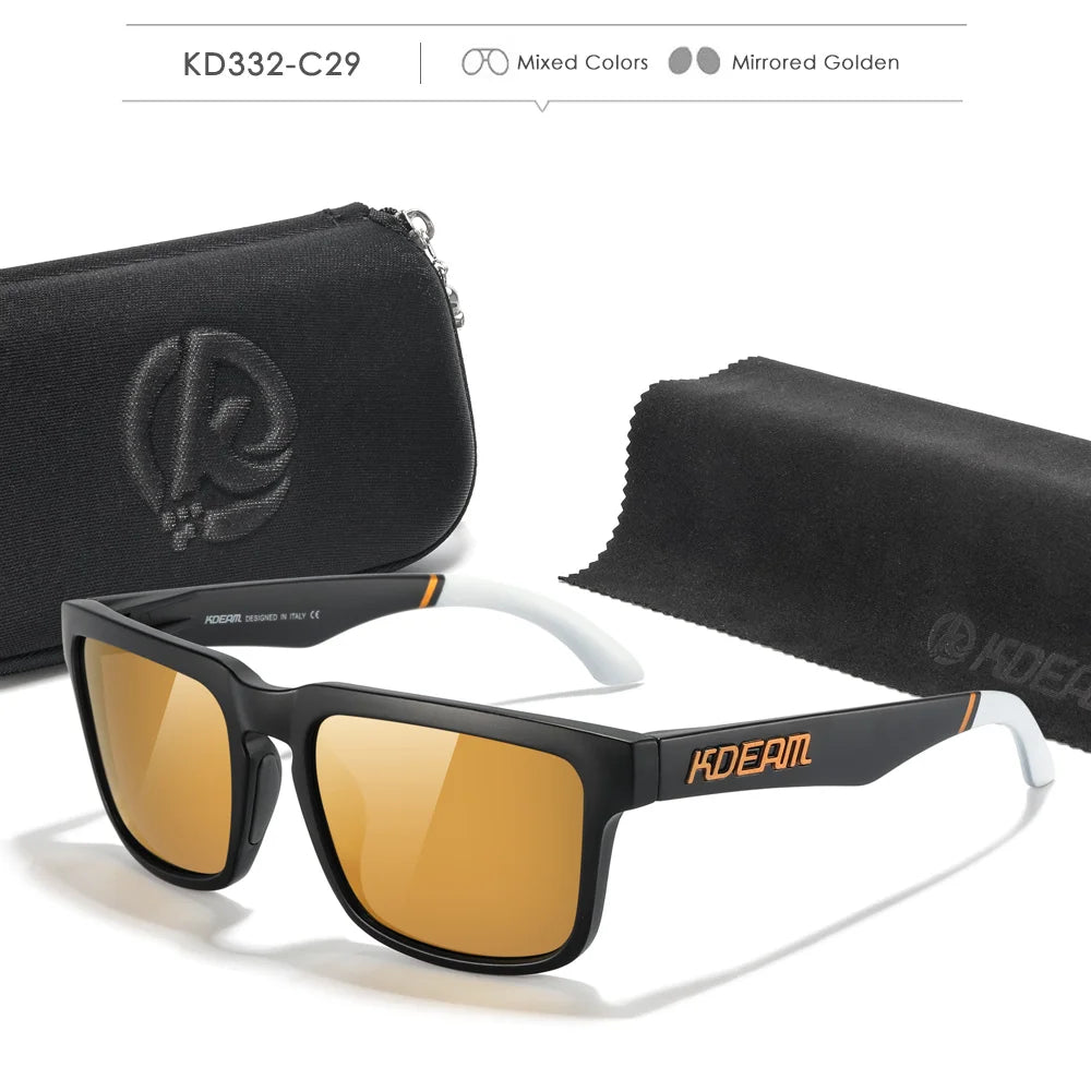 KDEAM KD332 Polarized Sunglasses – UV400 Square Frame Eyewear for Men | Fishing & Travel Style