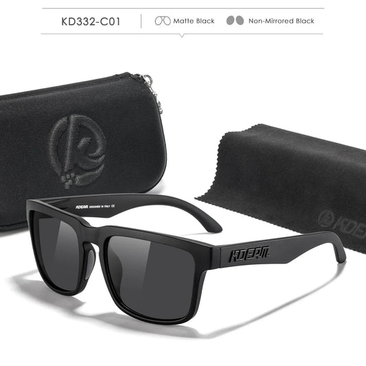KDEAM KD332 Polarized Sunglasses – UV400 Square Frame Eyewear for Men | Fishing & Travel Style