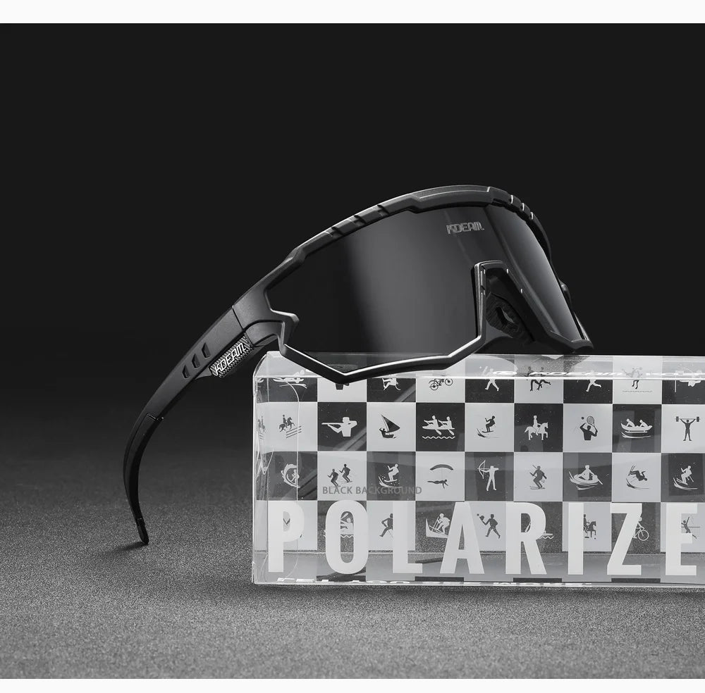 KDEAM AeroWave™ Polarized Goggle-Style Sunglasses – UV400 TR90 Outdoor Cycling & Driving Eyewear