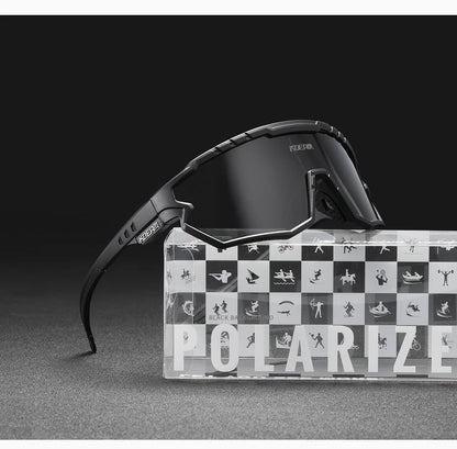 KDEAM AeroWave™ Polarized Goggle-Style Sunglasses – UV400 TR90 Outdoor Cycling & Driving Eyewear