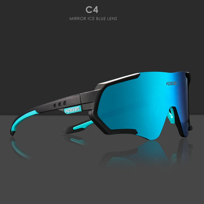 KDEAM Glide™ Polarized Sports Sunglasses – UV400 TR90 Wrap-Goggle Eyewear