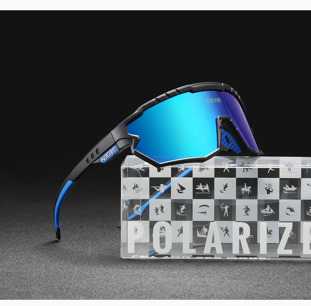 KDEAM AeroWave™ Polarized Goggle-Style Sunglasses – UV400 TR90 Outdoor Cycling & Driving Eyewear