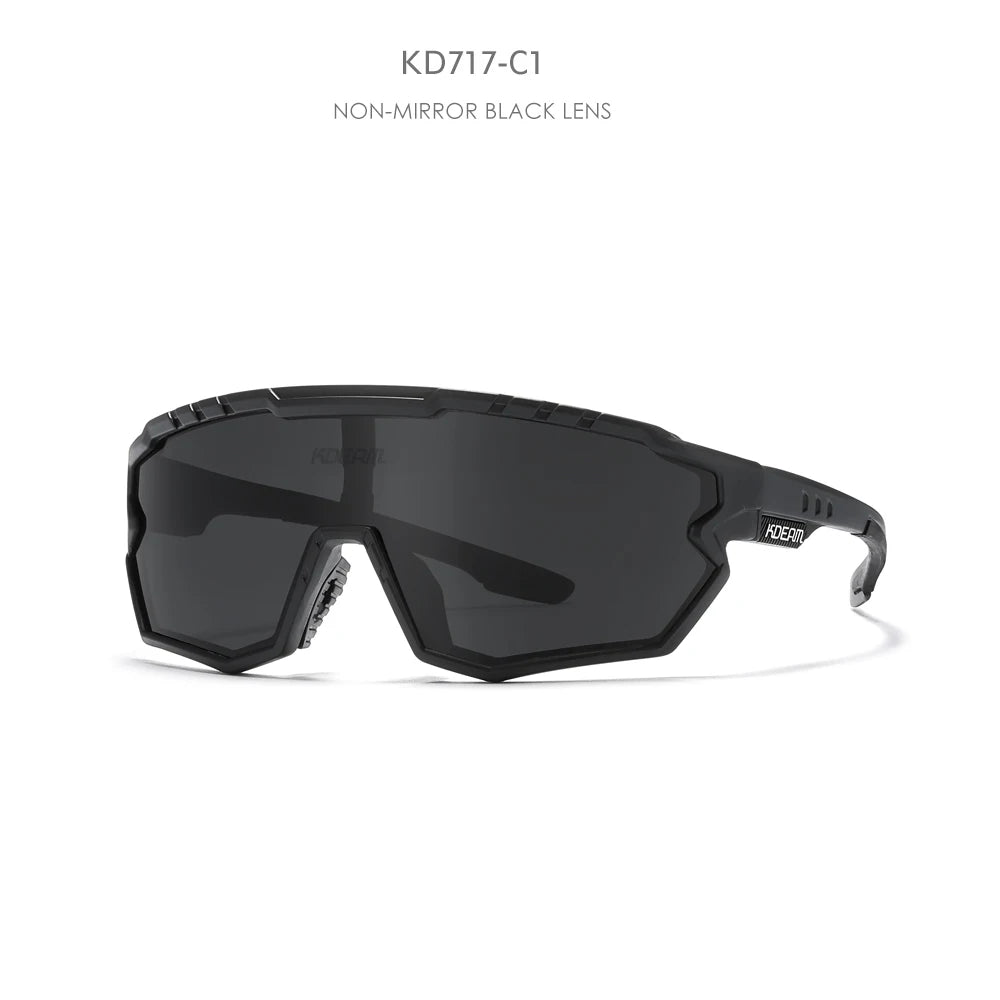 KDEAM AeroWave™ Polarized Goggle-Style Sunglasses – UV400 TR90 Outdoor Cycling & Driving Eyewear