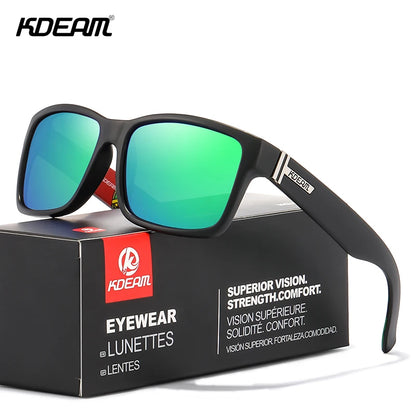 KDEAM KD505 Polarized Square Sunglasses – UV400 Sport Eyewear for Men & Women