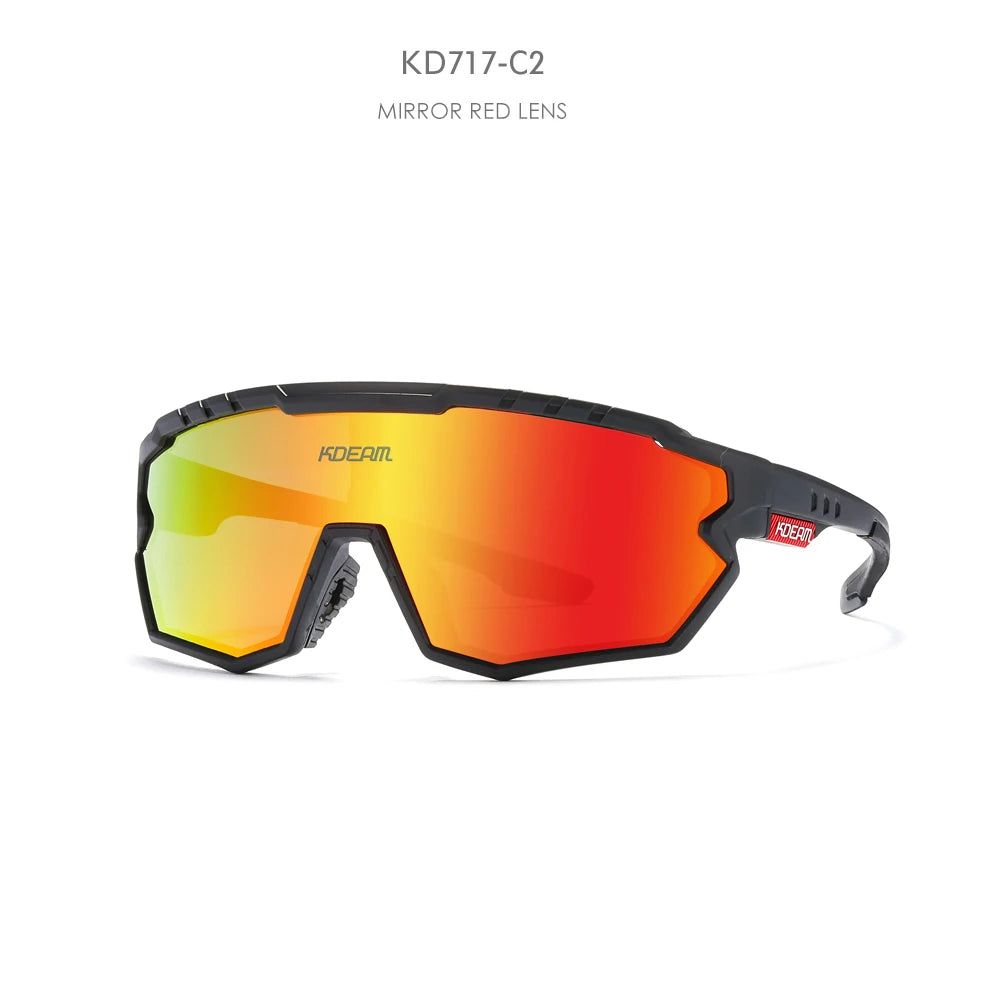 KDEAM AeroWave™ Polarized Goggle-Style Sunglasses – UV400 TR90 Outdoor Cycling & Driving Eyewear