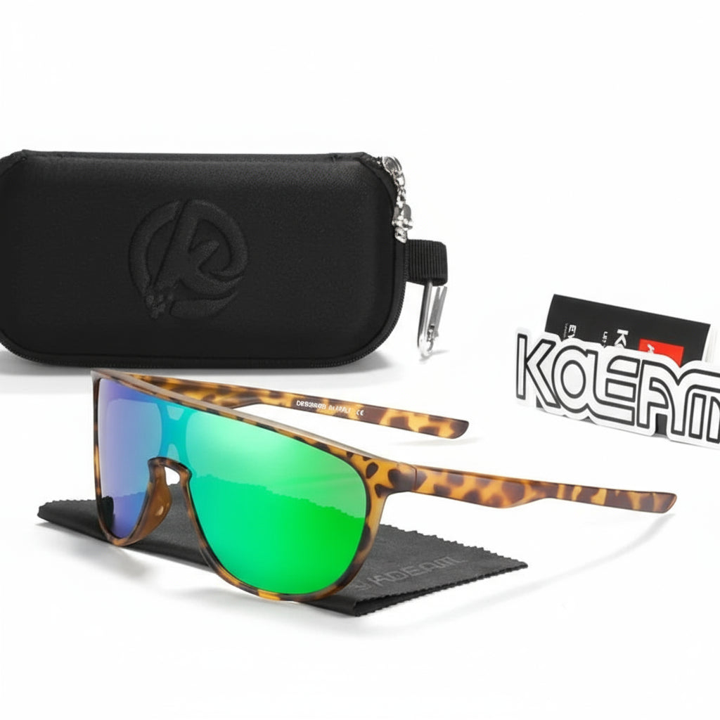 KDEAM WindGuard™ Shield Polarized Sports Sunglasses – UV400 TR90 Goggle-Style Performance Eyewear
