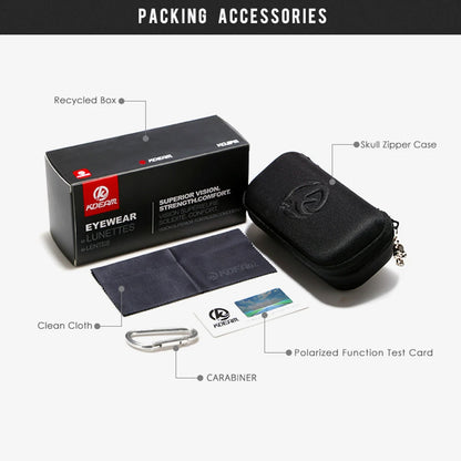 KDEAM Apex™ Polarized Sports Sunglasses – UV400 TR90 “Unbreakable” Outdoor Eyewear