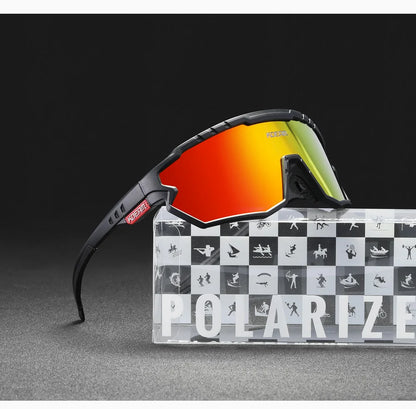 KDEAM AeroWave™ Polarized Goggle-Style Sunglasses – UV400 TR90 Outdoor Cycling & Driving Eyewear