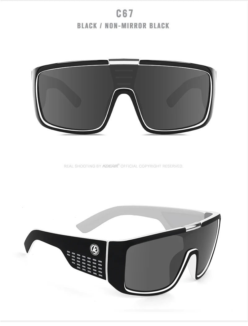 KDEAM Drift™ Polarized Wrap Shield Sunglasses – UV400 Outdoor Sports Eyewear