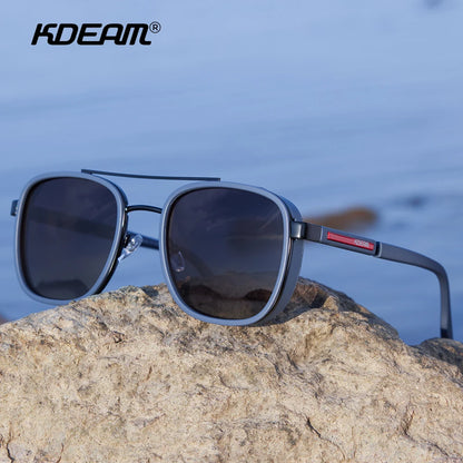 KDEAM ExecutiveDrive™ Polarized Full-Rim Sunglasses – UV400 TR90 Active Driving Eyewear