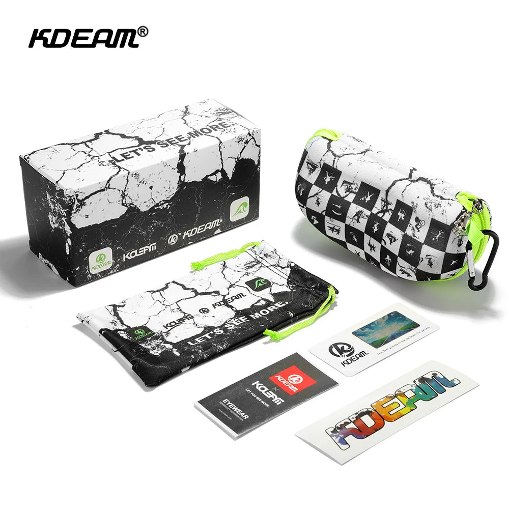 KDEAM Flux™ Polarized Square Sunglasses – UV400 TR90 Outdoor Driving & Fishing Eyewear