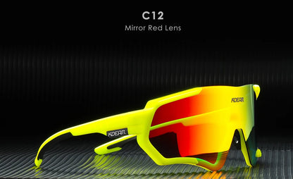 KDEAM Glide™ Polarized Sports Sunglasses – UV400 TR90 Wrap-Goggle Eyewear