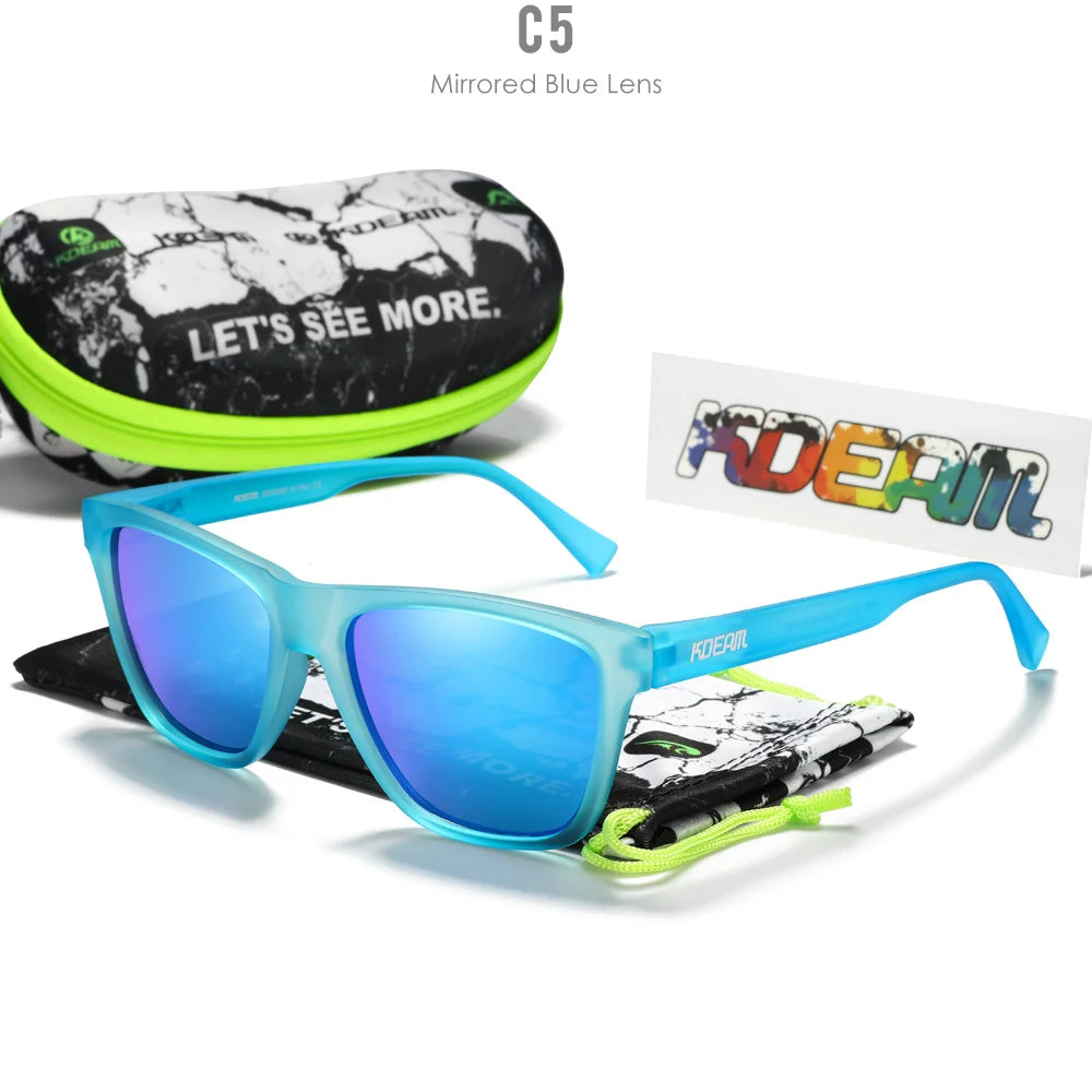 KDEAM DriftLite™ Polarized Sunglasses – UV400 TR90 Outdoor Fishing & Active Eyewear