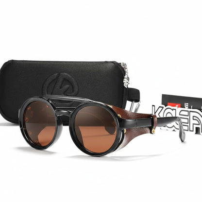 KDEAM RoundRebel™ Vintage Polarized Sunglasses – UV400 Steampunk Street Style Unisex