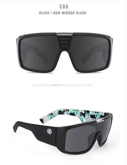 KDEAM Drift™ Polarized Wrap Shield Sunglasses – UV400 Outdoor Sports Eyewear