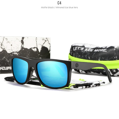 KDEAM Flux™ Polarized Square Sunglasses – UV400 TR90 Outdoor Driving & Fishing Eyewear