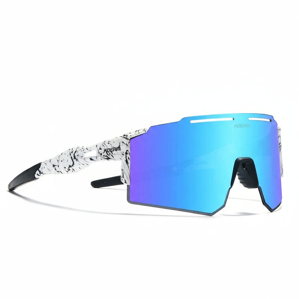 KDEAM Flow™ Polarized Goggle-Style Sports Sunglasses – UV400 TR90 Frame Outdoor Eyewear