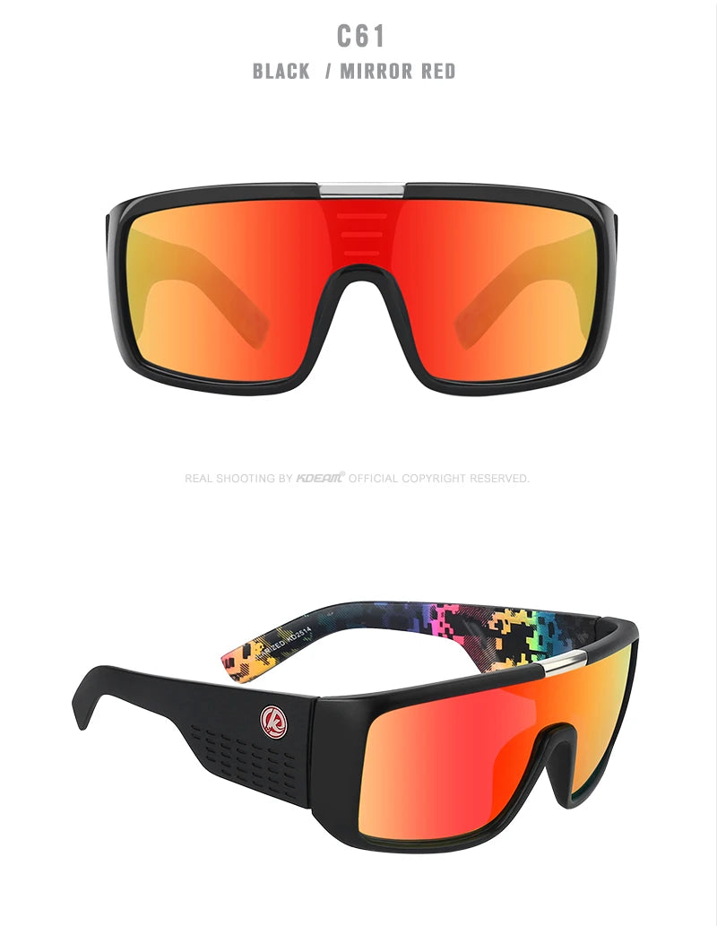 KDEAM Drift™ Polarized Wrap Shield Sunglasses – UV400 Outdoor Sports Eyewear