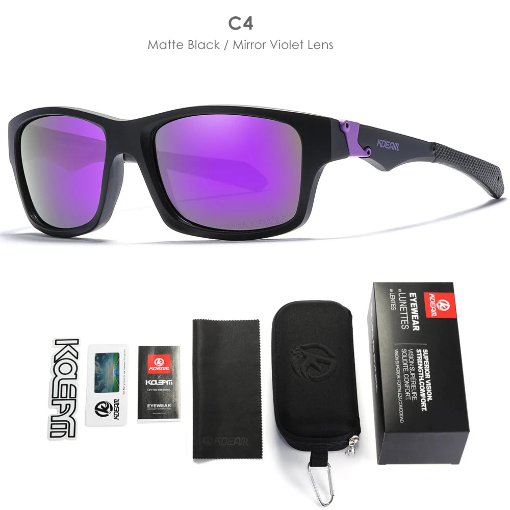 KDEAM Apex™ Polarized Sports Sunglasses – UV400 TR90 “Unbreakable” Outdoor Eyewear